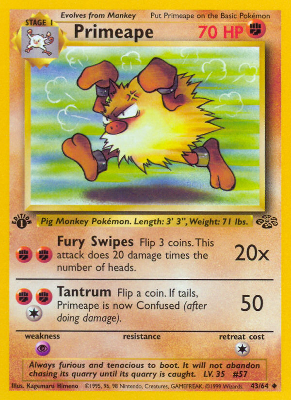 Primeape (43/64) [Jungle 1st Edition] | Eastridge Sports Cards & Games