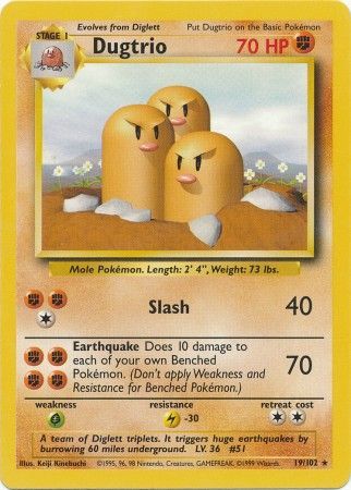 Dugtrio (19/102) [Base Set Unlimited] | Eastridge Sports Cards & Games