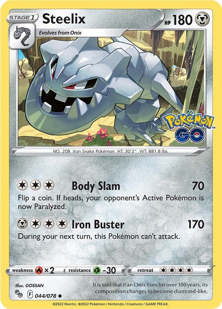 Steelix (044/078) [Pokémon GO] | Eastridge Sports Cards & Games
