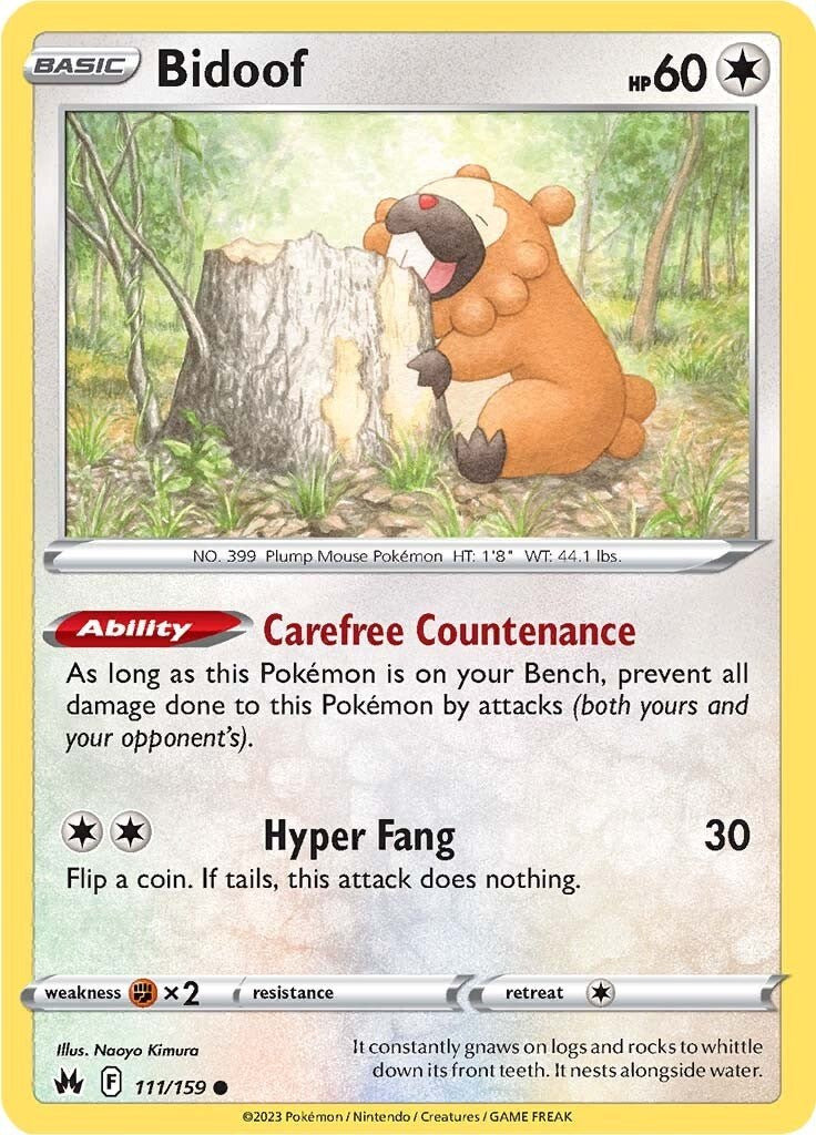 Bidoof (111/159) [Sword & Shield: Crown Zenith] | Eastridge Sports Cards & Games