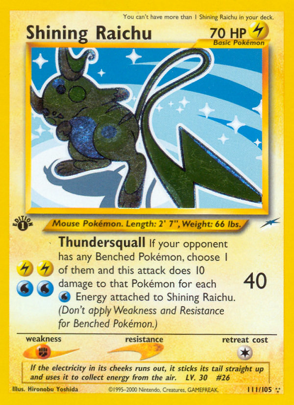 Shining Raichu (111/105) [Neo Destiny 1st Edition] | Eastridge Sports Cards & Games