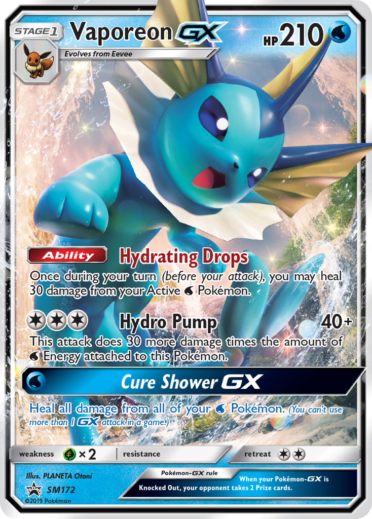 Vaporeon GX (SM172) [Sun & Moon: Black Star Promos] | Eastridge Sports Cards & Games