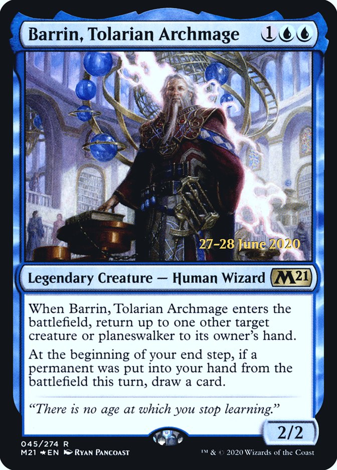 Barrin, Tolarian Archmage  [Core Set 2021 Prerelease Promos] | Eastridge Sports Cards & Games