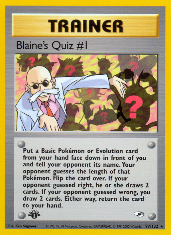 Blaine's Quiz #1 (97/132) [Gym Heroes 1st Edition] | Eastridge Sports Cards & Games