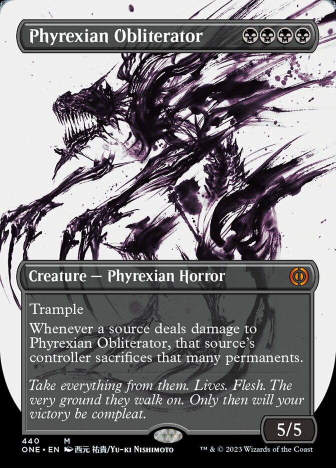 Phyrexian Obliterator (Borderless Ichor Step-and-Compleat Foil) [Phyrexia: All Will Be One] | Eastridge Sports Cards & Games