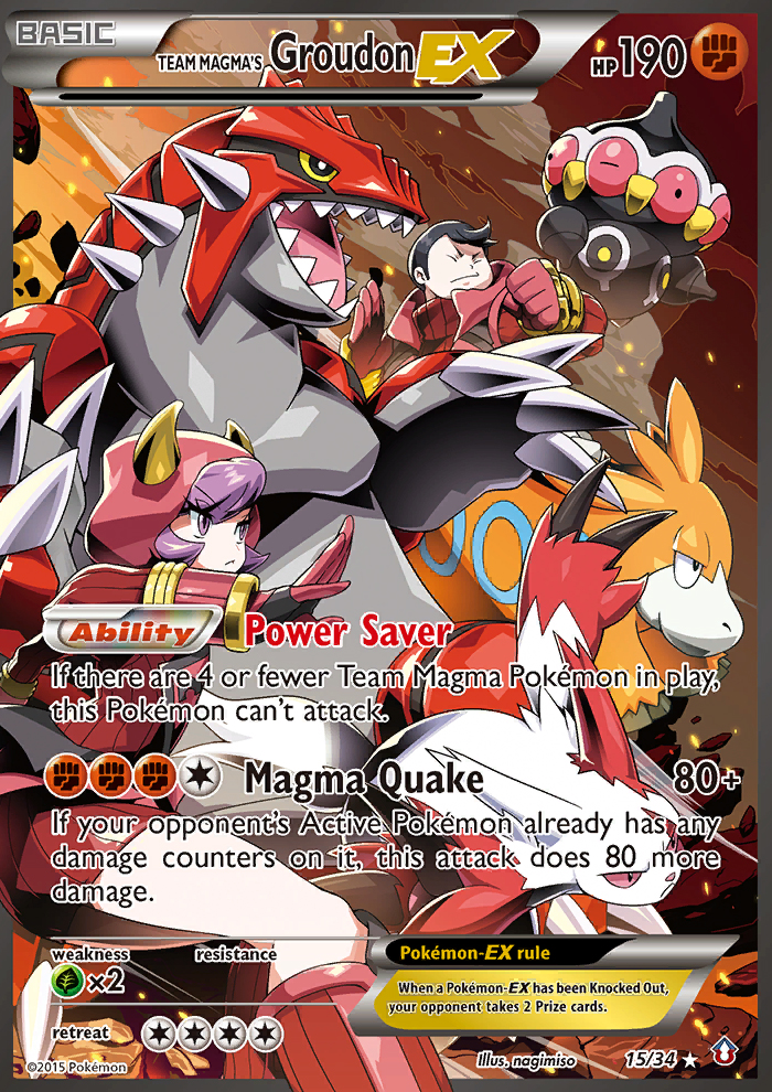 Team Magma's Groudon ex (15/34) [XY: Double Crisis] | Eastridge Sports Cards & Games