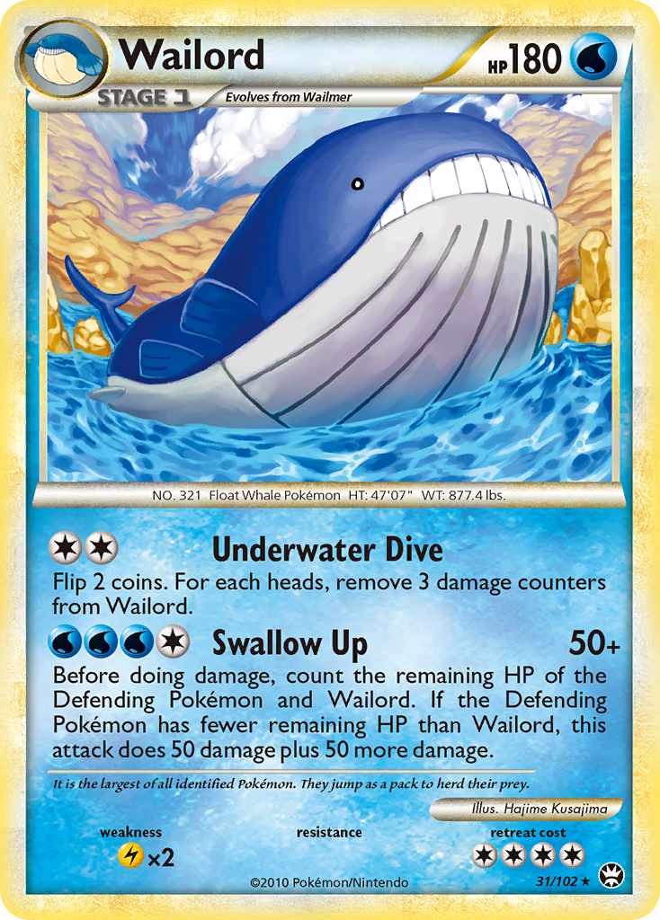 Wailord (31/102) [HeartGold & SoulSilver: Triumphant] | Eastridge Sports Cards & Games