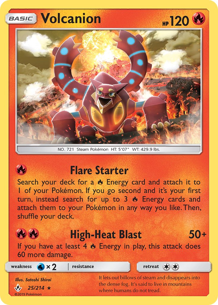 Volcanion (25/214) (Theme Deck Exclusive) [Sun & Moon: Unbroken Bonds] | Eastridge Sports Cards & Games