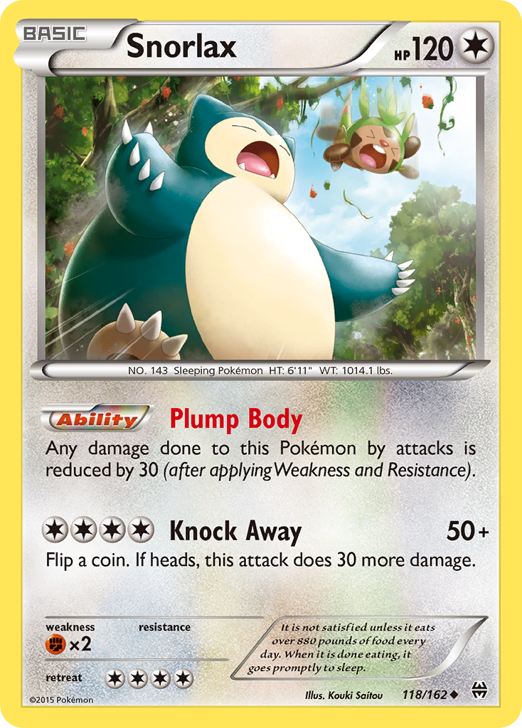 Snorlax (118/162) [XY: BREAKthrough] | Eastridge Sports Cards & Games