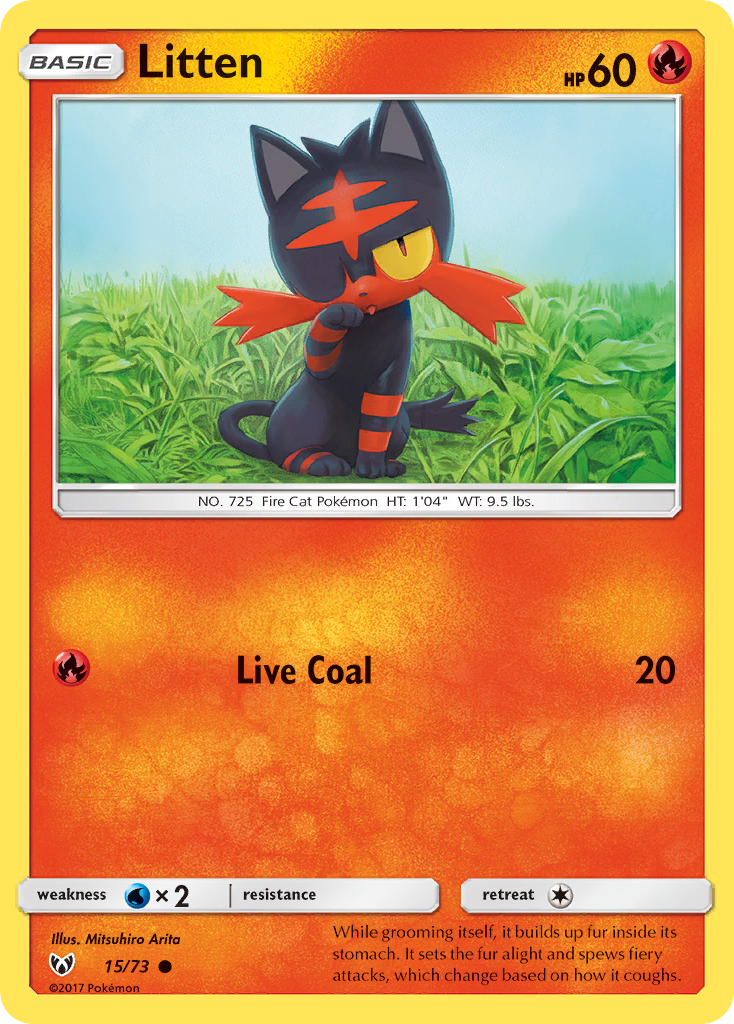 Litten (15/73) [Sun & Moon: Shining Legends] | Eastridge Sports Cards & Games