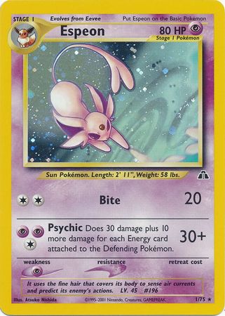 Espeon (1/75) [Neo Discovery Unlimited] | Eastridge Sports Cards & Games