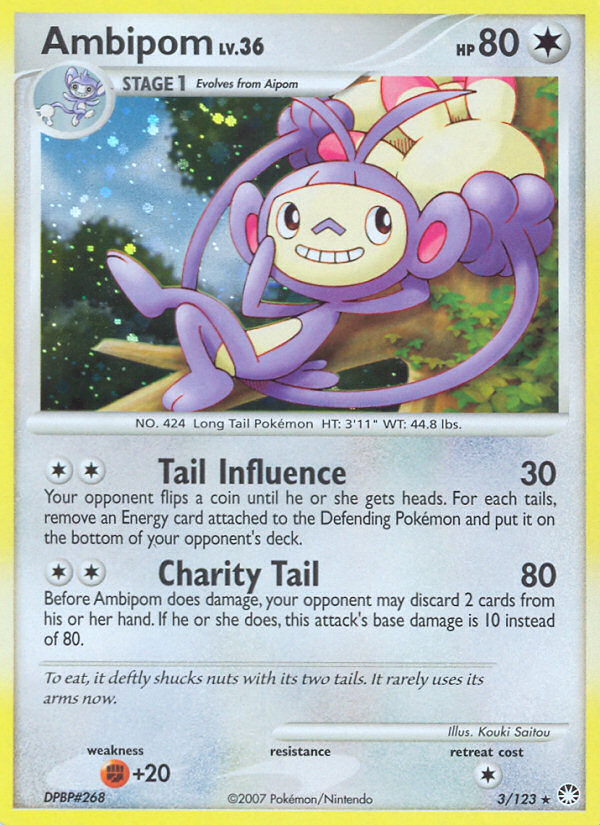 Ambipom (3/123) [Diamond & Pearl: Mysterious Treasures] | Eastridge Sports Cards & Games