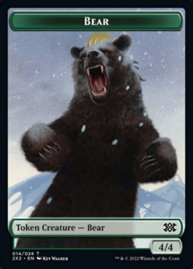 Bear // Knight Double-sided Token [Double Masters 2022 Tokens] | Eastridge Sports Cards & Games