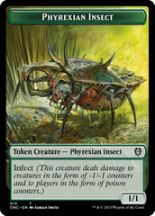 Phyrexian Wurm // Phyrexian Insect Double-Sided Token [Phyrexia: All Will Be One Commander Tokens] | Eastridge Sports Cards & Games