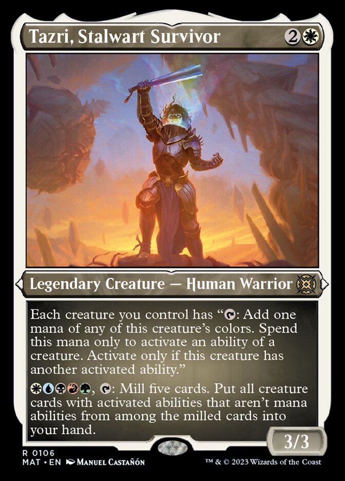 Tazri, Stalwart Survivor (Foil Etched) [March of the Machine: The Aftermath] | Eastridge Sports Cards & Games