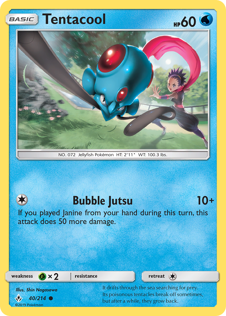 Tentacool (40/214) [Sun & Moon: Unbroken Bonds] | Eastridge Sports Cards & Games