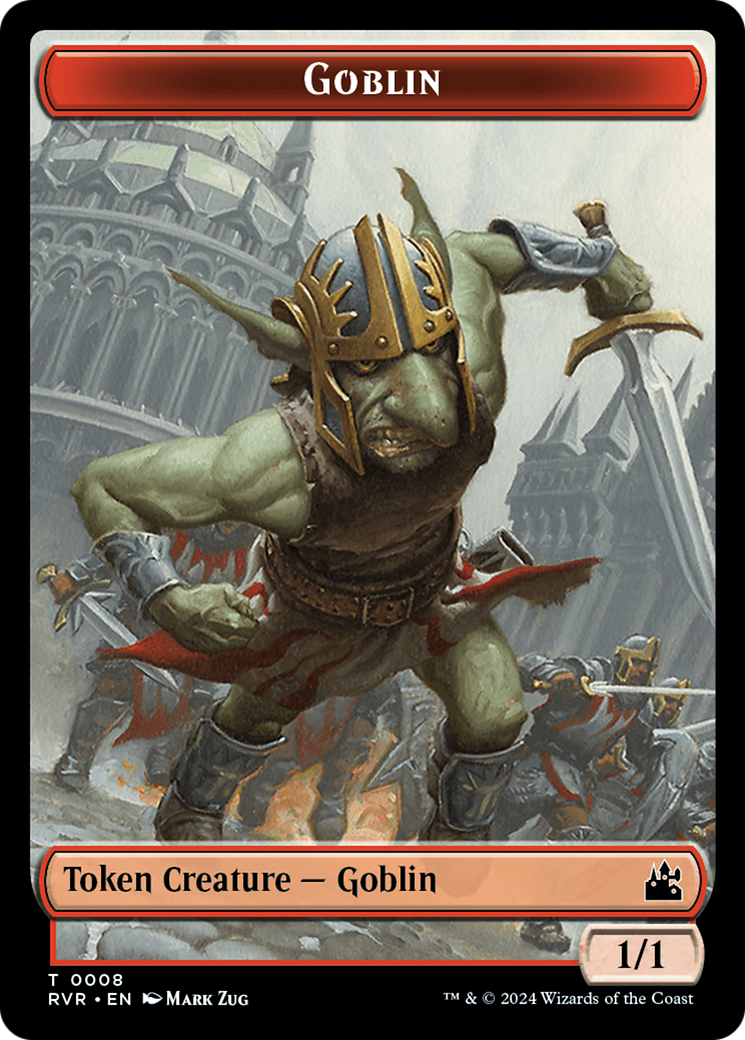 Goblin (0008) // Spirit (0004) Double-Sided Token [Ravnica Remastered Tokens] | Eastridge Sports Cards & Games