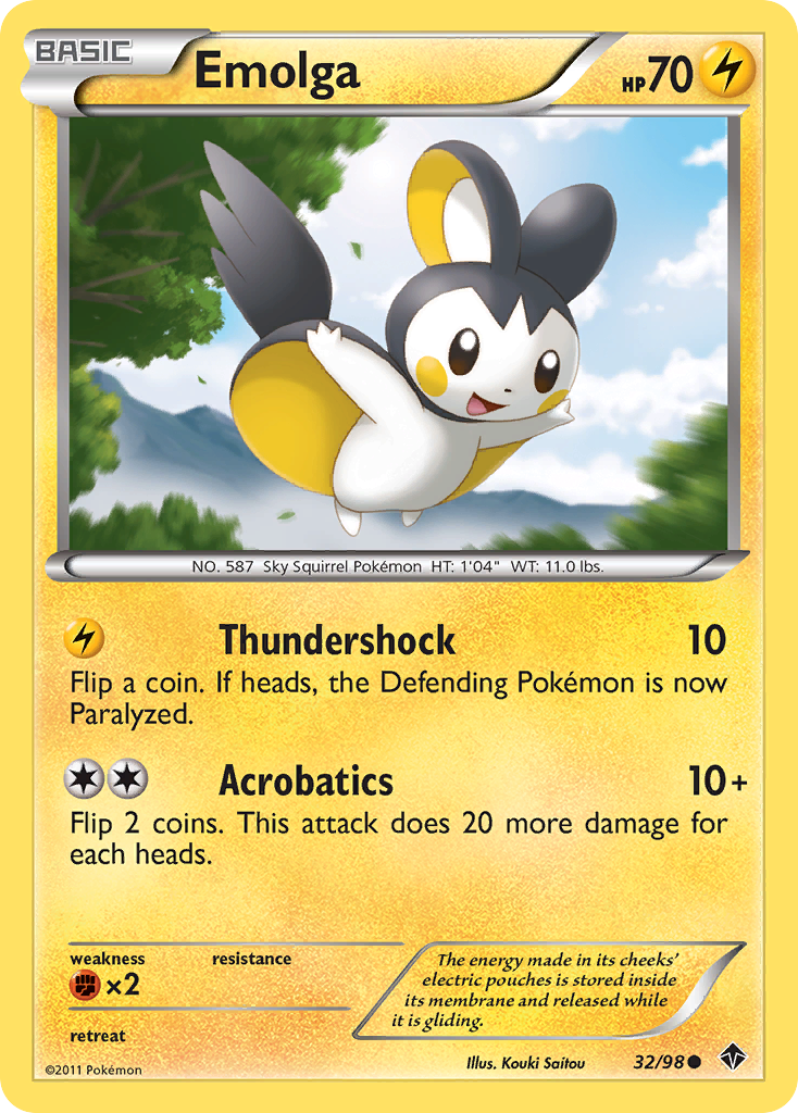Emolga (32/98) [Black & White: Emerging Powers] | Eastridge Sports Cards & Games