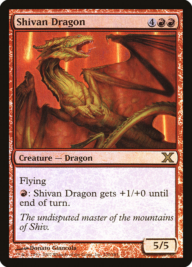 Shivan Dragon (Premium Foil) [Tenth Edition] | Eastridge Sports Cards & Games