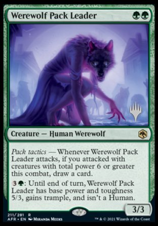 Werewolf Pack Leader (Promo Pack) [Dungeons & Dragons: Adventures in the Forgotten Realms Promos] | Eastridge Sports Cards & Games