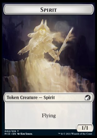 Spirit // Bat Double-sided Token [Innistrad: Midnight Hunt Tokens] | Eastridge Sports Cards & Games