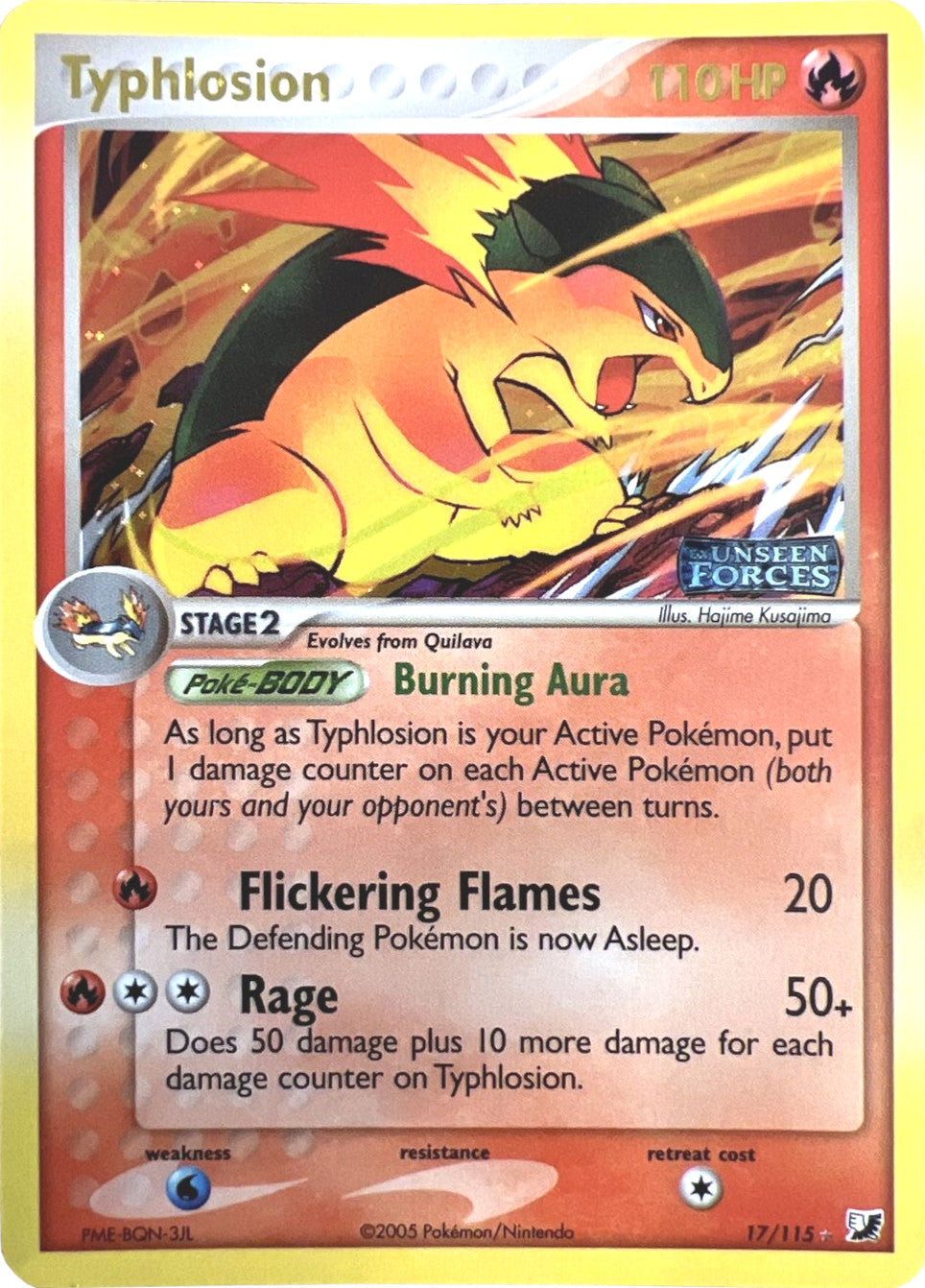 Typhlosion (17/115) (Stamped) [EX: Unseen Forces] | Eastridge Sports Cards & Games
