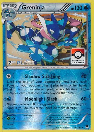Greninja (40/122) (League Promo 2nd Place) [XY: BREAKpoint] | Eastridge Sports Cards & Games