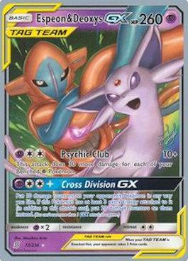 Espeon & Deoxys GX (72/236) (Perfection - Henry Brand) [World Championships 2019] | Eastridge Sports Cards & Games