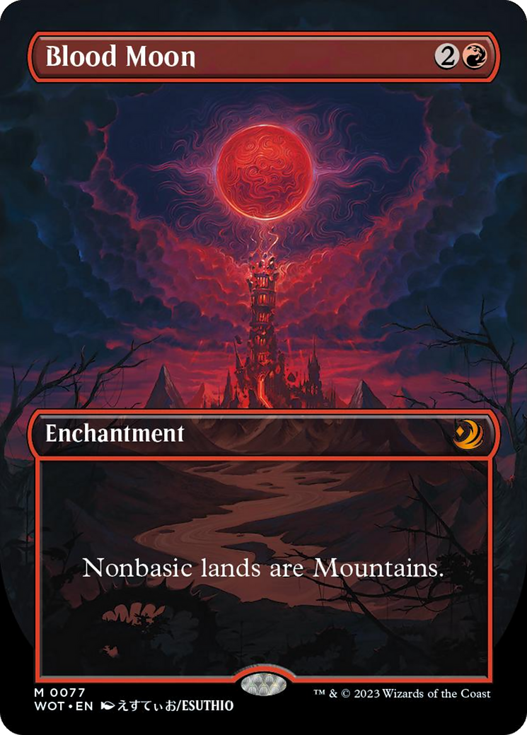 Blood Moon (Anime Borderless) [Wilds of Eldraine: Enchanting Tales] | Eastridge Sports Cards & Games