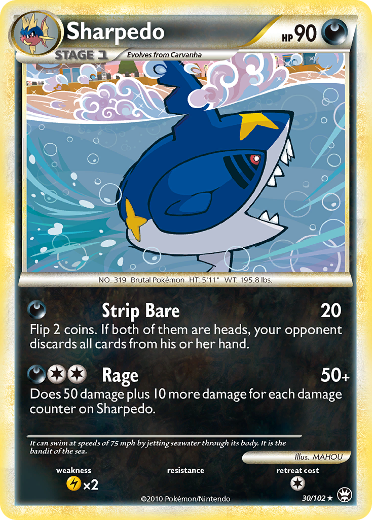 Sharpedo (30/102) [HeartGold & SoulSilver: Triumphant] | Eastridge Sports Cards & Games