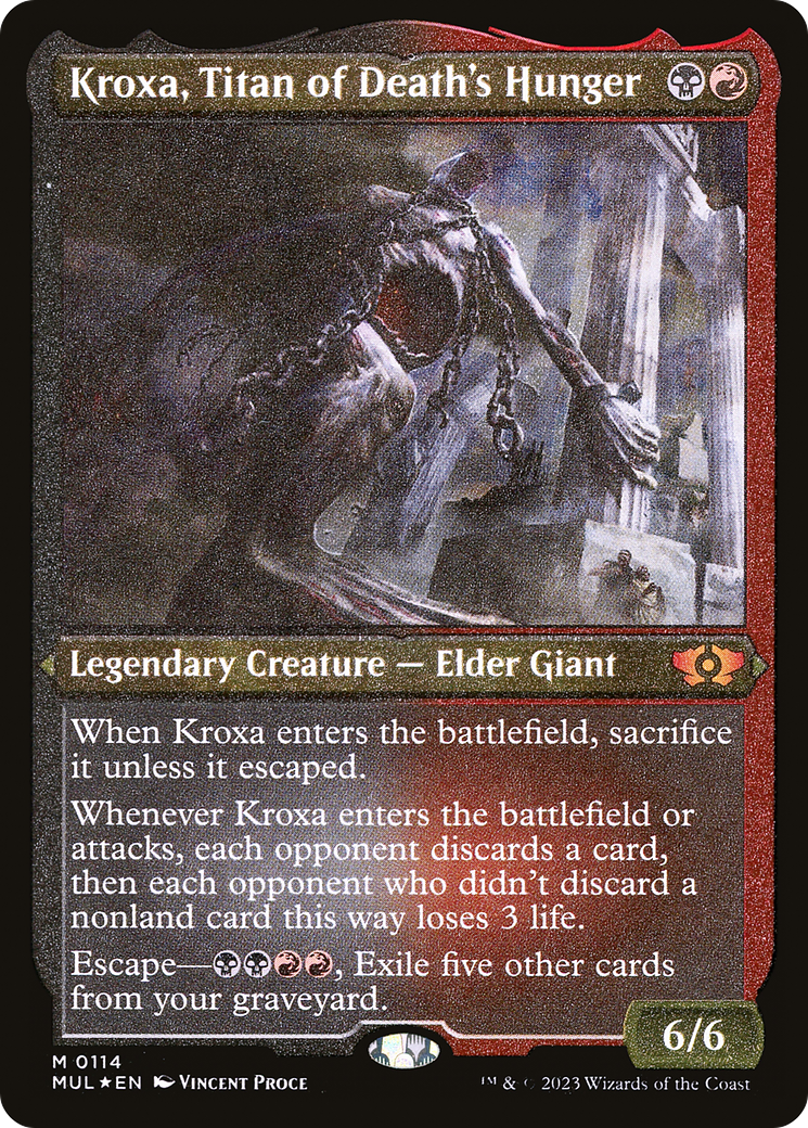 Kroxa, Titan of Death's Hunger (Foil Etched) [Multiverse Legends] | Eastridge Sports Cards & Games