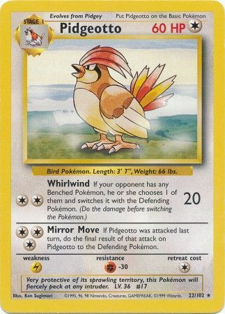 Pidgeotto (22/102) [Base Set Unlimited] | Eastridge Sports Cards & Games