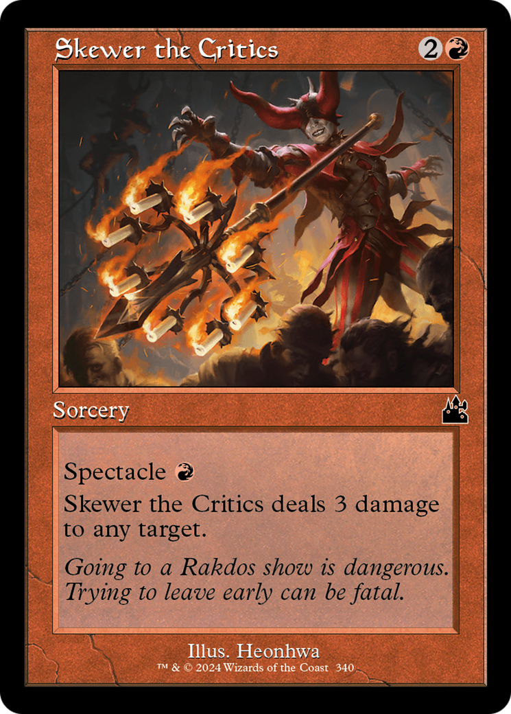 Skewer the Critics (Retro Frame) [Ravnica Remastered] | Eastridge Sports Cards & Games