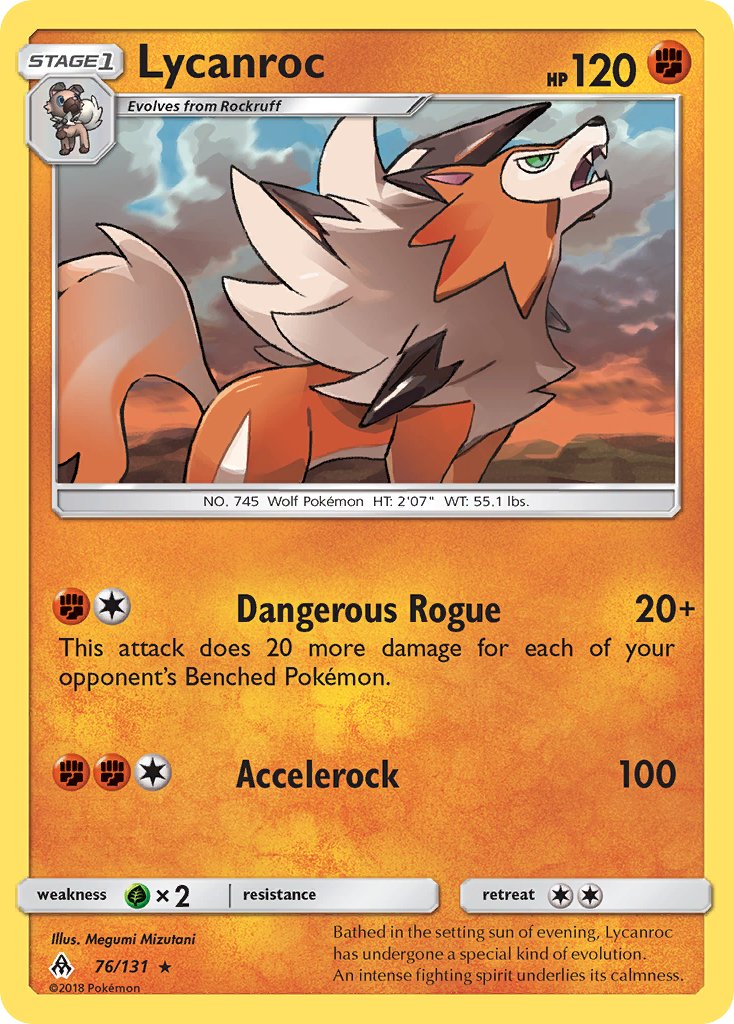 Lycanroc (76/133) (Theme Deck Exclusive) [Sun & Moon: Forbidden Light] | Eastridge Sports Cards & Games