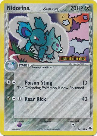 Nidorina (34/101) (Delta Species) (Stamped) [EX: Dragon Frontiers] | Eastridge Sports Cards & Games
