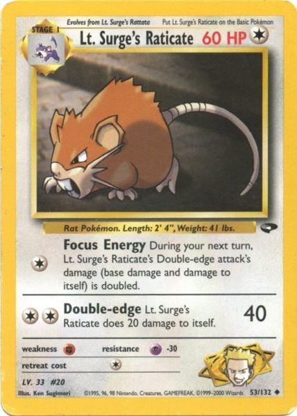 Lt. Surge's Raticate (53/132) [Gym Challenge Unlimited] | Eastridge Sports Cards & Games