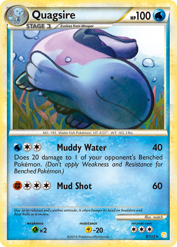 Quagsire (9/123) [HeartGold & SoulSilver: Base Set] | Eastridge Sports Cards & Games