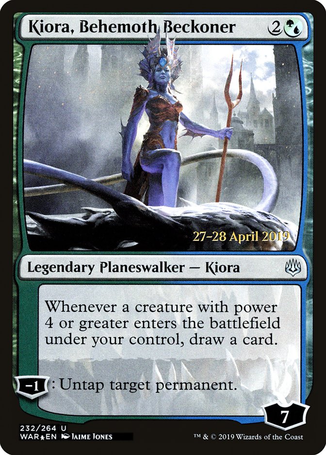 Kiora, Behemoth Beckoner  [War of the Spark Prerelease Promos] | Eastridge Sports Cards & Games