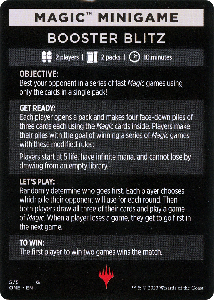 Booster Blitz (Magic Minigame) [Phyrexia: All Will Be One Minigame] | Eastridge Sports Cards & Games