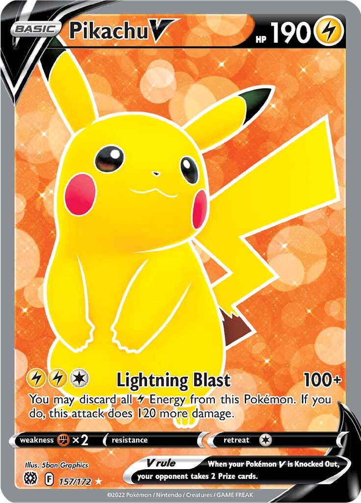 Pikachu V (157/172) [Sword & Shield: Brilliant Stars] | Eastridge Sports Cards & Games