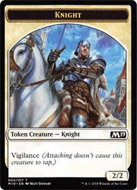 Knight // Zombie Double-sided Token (Game Night) [Core Set 2019 Tokens] | Eastridge Sports Cards & Games