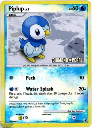 Piplup (93/130) [Burger King Promos: 2008 Collection] | Eastridge Sports Cards & Games