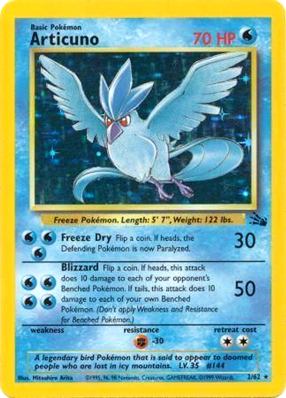 Articuno (2/62) [Fossil Unlimited] | Eastridge Sports Cards & Games