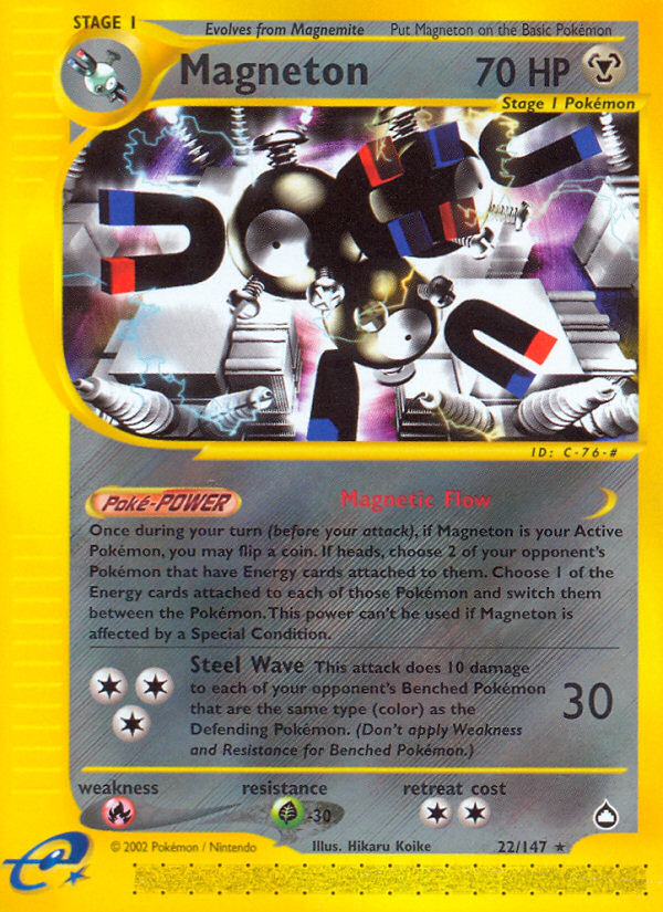 Magneton (22/147) [Aquapolis] | Eastridge Sports Cards & Games