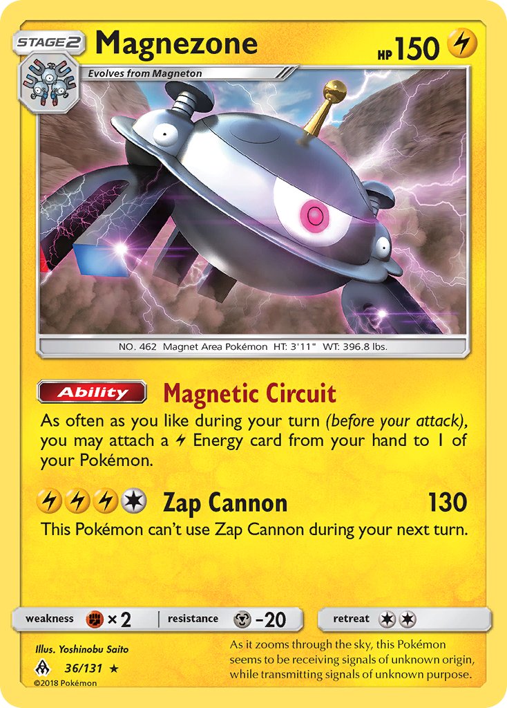 Magnezone (36/131) (Prerelease Kit Exclusive) (Theme Deck Exclusive) [Sun & Moon: Forbidden Light] | Eastridge Sports Cards & Games
