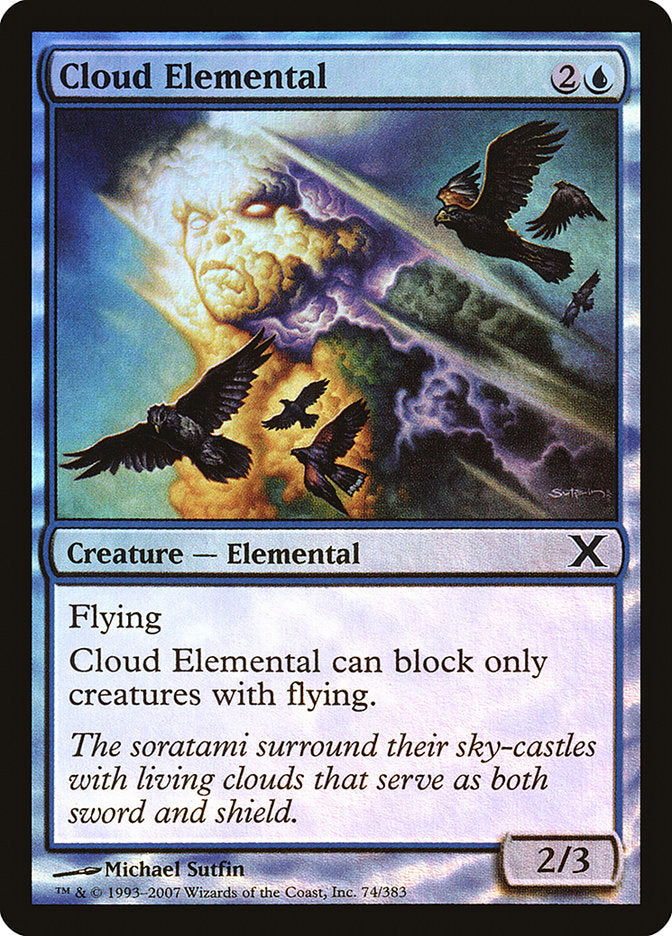 Cloud Elemental (Premium Foil) [Tenth Edition] | Eastridge Sports Cards & Games