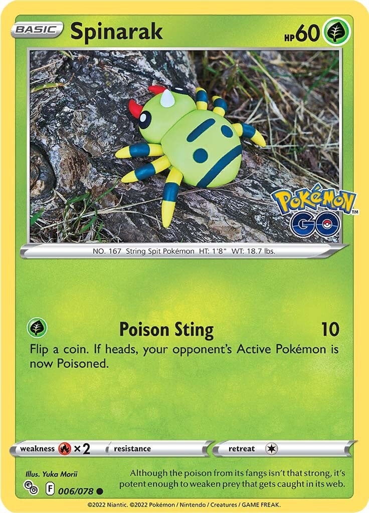 Spinarak (006/078) [Pokémon GO] | Eastridge Sports Cards & Games