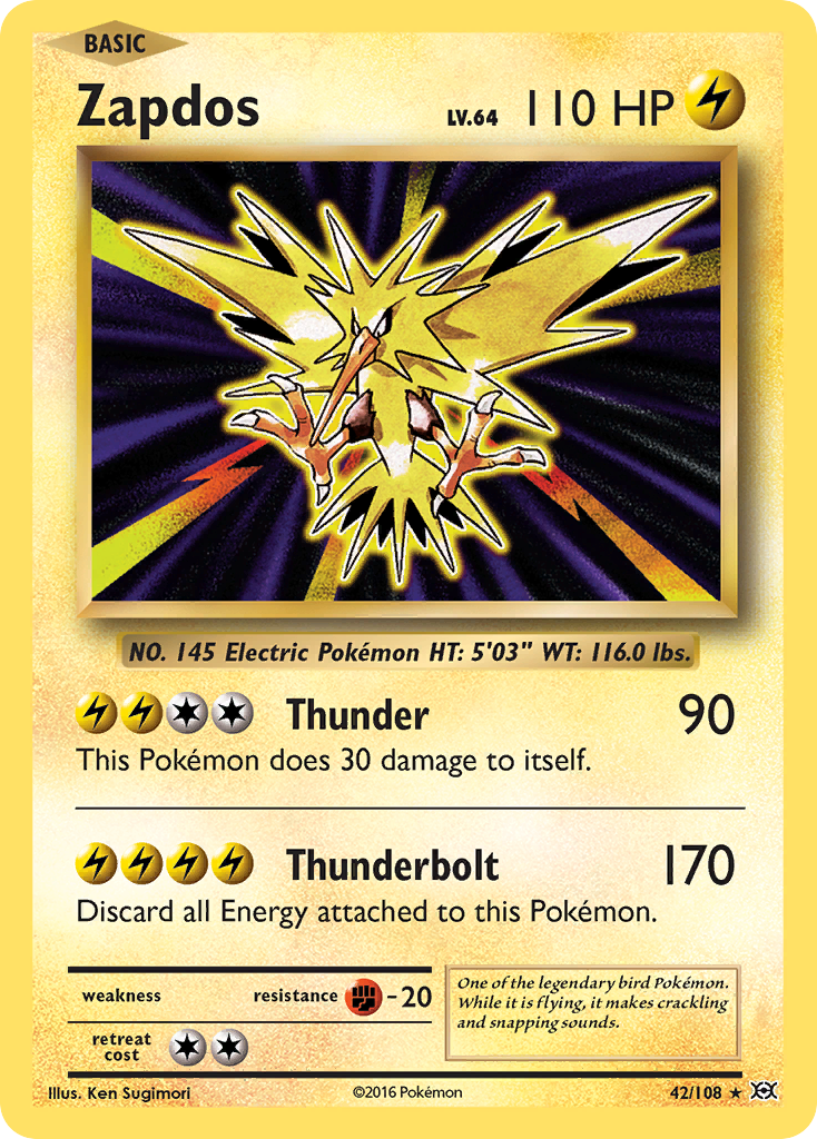 Zapdos (42/108) [XY: Evolutions] | Eastridge Sports Cards & Games