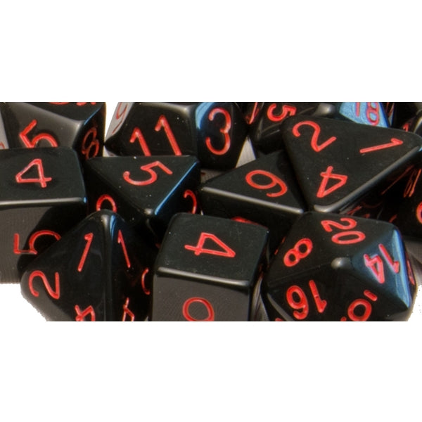 Roll 4 Initiative SET OF 15 DICE: OPAQUE BLACK W/ RED NUMBERS | Eastridge Sports Cards & Games