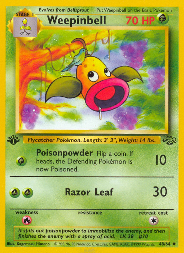 Weepinbell (48/64) [Jungle 1st Edition] | Eastridge Sports Cards & Games